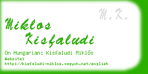 miklos kisfaludi business card
