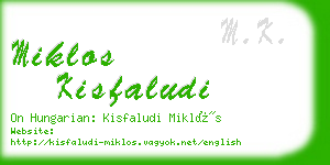 miklos kisfaludi business card